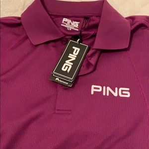 NWT long sleeve purple PING golf shirt men’s small